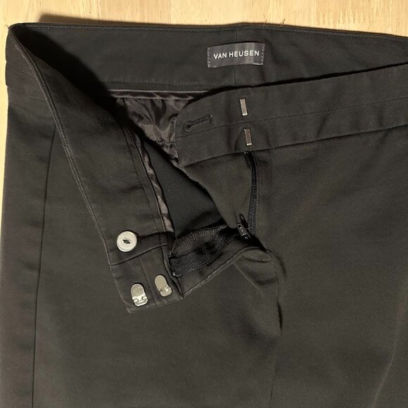 Van Heusen Stretch Extensible Charcoal Gray Business Casual Trouser Pants Size 6 - Picture 4 of 9